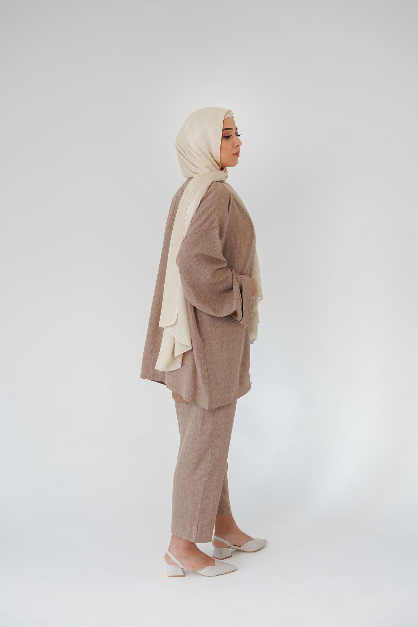 Nisaje Top & Bottom Set – Brown
